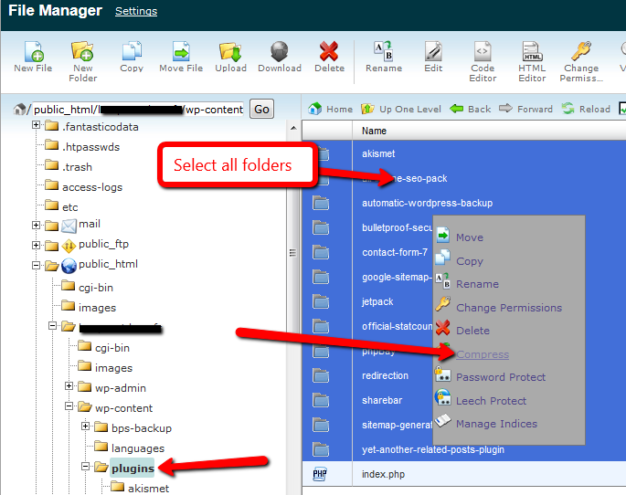 file manager compress