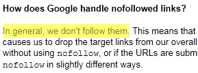 Google Follow No Follow